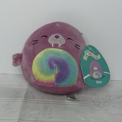 Squishmallows 5in Rou Walrus Plush Small Purple Tie Dye 2023
