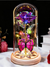 Birthday Gifts for Women Galaxy Glass Rose Forever Preserved Flowers