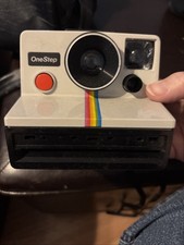 Vintage Polaroid SX-70 OneStep White Rainbow Stripe Land Camera