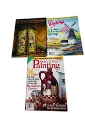 3 Painting Instruction Magazines Patterns Spring Flowers Tole Harvest Decorativ