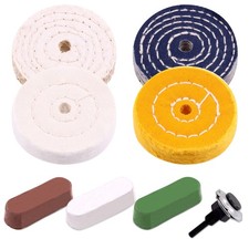 8Pcs 4 Buffing Polishing Wheels with 3 Colors Polishing Compounds Kit,1Pcs De...