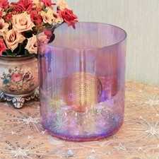 Crystal Soul 6-9 Inch 432hz Chakra Singing Crystal Bowl 432Hz with Accessories