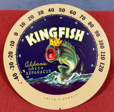 KINGFISH CALIFORNIA ASPARAGAS Taylor JUMBO DIAL Thermometer FACE METAL SIGN 12"