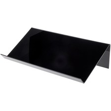 Plymor Black Acrylic Elevated Book Display Stand w/ 2" Ledge, 24"W x 12"D x 6"H