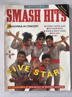 MADONNA - BON JOVI - FIVE STAR - SMITHS  : Complete Smash Hits Magazine 26/08/87