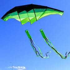 Huge 3D Adult Gliders Kite, 120" in Giant Single Line Kites with Two 17Ft 3D Tai