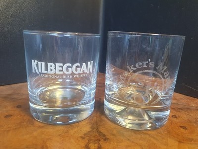2 Whiskygläser   Kilbeggan und Maker's Mark. Guter Zustand.