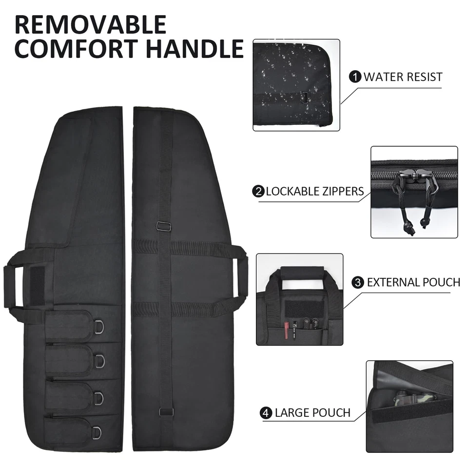 Rifle Bag Shotgun Case fit 36/42 inches Tactical Rifle with 4 Magazine Holder... - Image 3 of 4