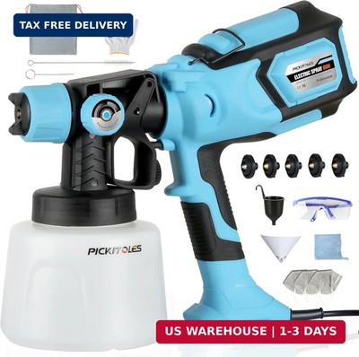 1000W HVLP Paint Sprayer High-Efficiency Electric Spray Gun with 6 Nozzles,Varia