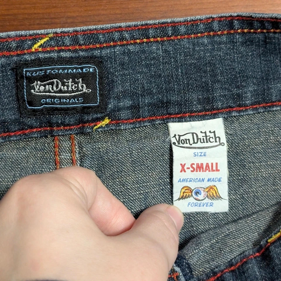 Falda lápiz de mezclilla azul Von Dutch con cremallera abertura para mujer talla XS Foto 4 de 4