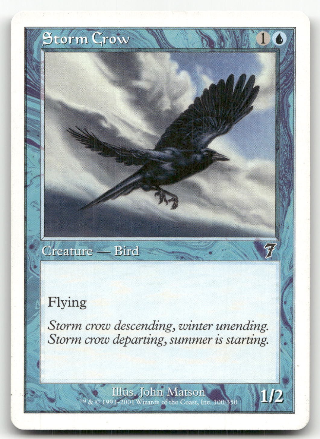 Storm Crow #100 (LP) 7th Edition 7ED Magic MTG