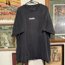 Vintage 00s Thinkgeek Meh Funny Saying Shirt Size 2XL