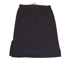 Sag Harbor Womens Skirt Medium Black Elastic Waist Knee Length