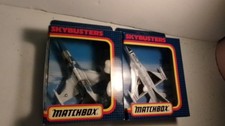 Matchbox Macau Skybusters 2X SB24 F.16 Fighter Jets- camo white, boxed