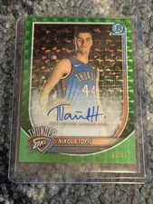 2025-26 Topps Bowman Basketball Nikola Topić Green Geometric Auto /99 BCA-NO