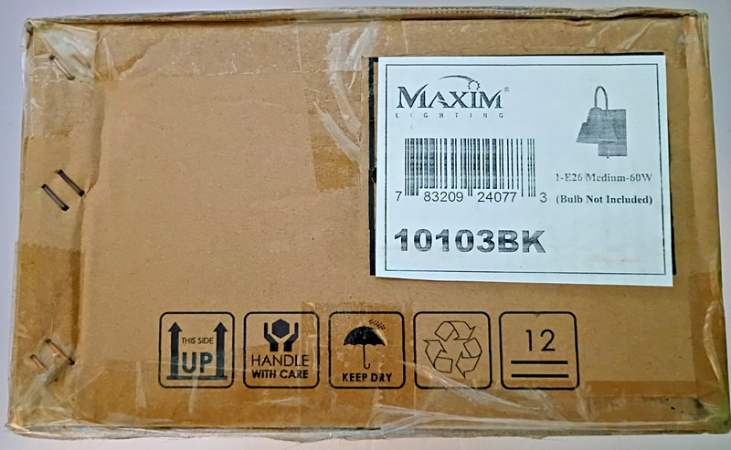 Maxim Lighting 10103BK Black Outdoor Wall Lantern Light Fixture NIB Sealed