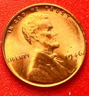1946-S Lincoln Wheat Cent Penny GEM RED BU From an Original Bank Roll