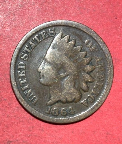 1864 US Indian Head Cent! Bronze Variety! Good! Old US Coin!