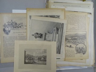 Baden Württemberg Bayern Konvolut Druckgrafiken Holzstiche Landeskunde 19. Jh.