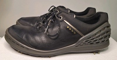 Ecco Biom Natural Motion Black Golf Shoes Men's Size 44 10-10.5 US Soft Spikes