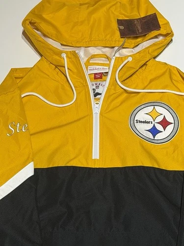 NWT Mitchell & Ness NFL Pittsburgh Steelers Lightweight Windbreaker Jacket L image 2