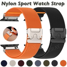 Elastic Nylon Band Strap For Apple Watch Ultra 4 3 2 49mm Series 12 11 10 9 8 SE