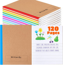 10 Pcs 120 Pages Primary Composition Notebooks K-2, Primary Journal Grades K-2,
