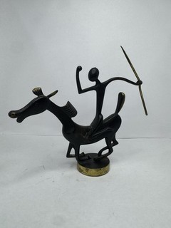 WERKSTATTE Karl Hagenauer WIEN Bronze "Native American on Horseback" Sculpture