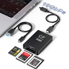 10Gbps CFexpress/XQD/SD Cards Reader 3-in-1 CFexpress Type B Card Readers Ada...