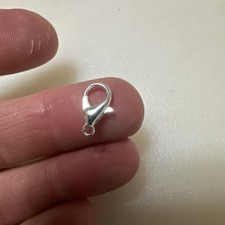 5 Pieces Alloy Silver Tone Lobster Clasp, High Quality for Charms Chains, 14mm