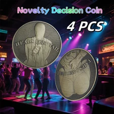 4 x Sexy Lady Coin Collectible Gift - Heads/Tails Challenge Medal-Free Shipping