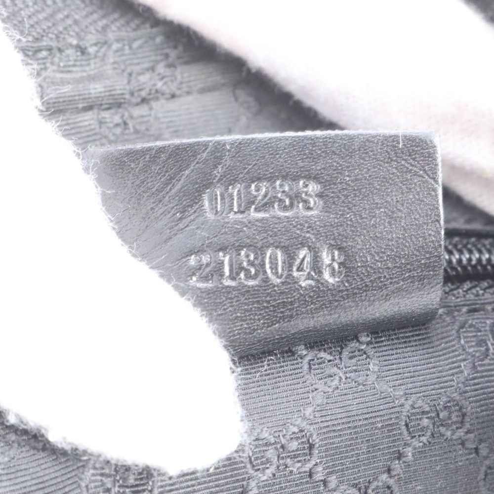 GUCCI Sherry Line 01233 Web Canvas Leather Shoulder Bag Black Italy thumbnail 9