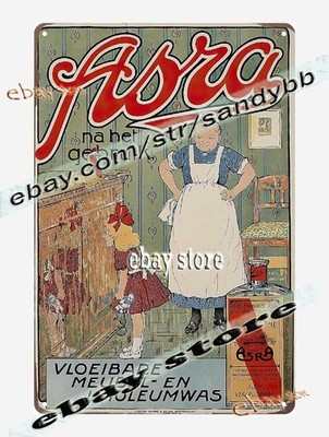 1900 Esra Netherlands vintage illustration poster art Tin Sign decorative work
