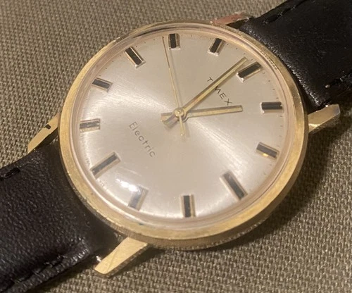 Vintage Men’s Timex Electric France   Rare Back Set Model (New Battery)