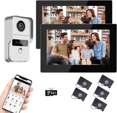 7 Zoll 2-Draht Video-Türsprechanlage mit 1080P WiFi für Wohnung