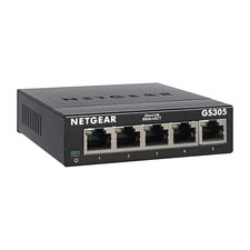 Image of NETGEAR 5 Port Gigabit Network Switch GS305 - Ethernet Splitter 5 Port, Black