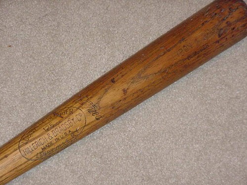 Johnny Lipon H&B Game Used Bat Tigers Red Sox