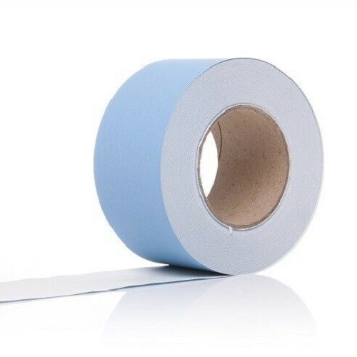 Sky Blue Paper Display Border Roll, Straight Plain Edge, Smooth - 1 Roll