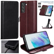 For Samsung Galaxy S21 FE 5G PU Leather Case Flip Phone Wallet Card Holder Cover