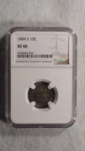 1884 S Seated Dime NGC XF40 CIRCULATED 10C SILVER Coin PRICED TO SELL!