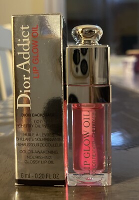 NEW DIOR ADDICT Lip Glow Oil AUTHENTIC Full Size 6mL 0.2oz Shade 007 Raspberry