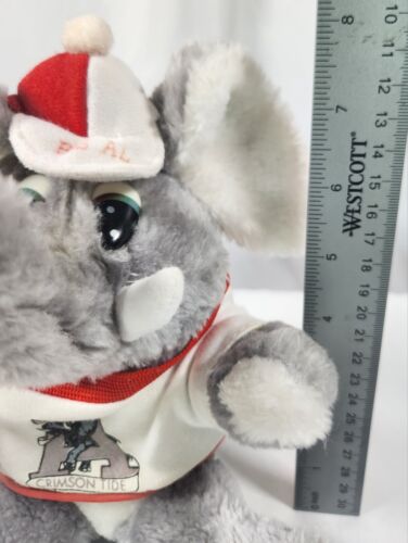 Vintage 1986 Maskottchen Erinnerungen BAMA Elefant Plüsch University of Alabama BIG AL 8 Zoll - Bild 4 von 6