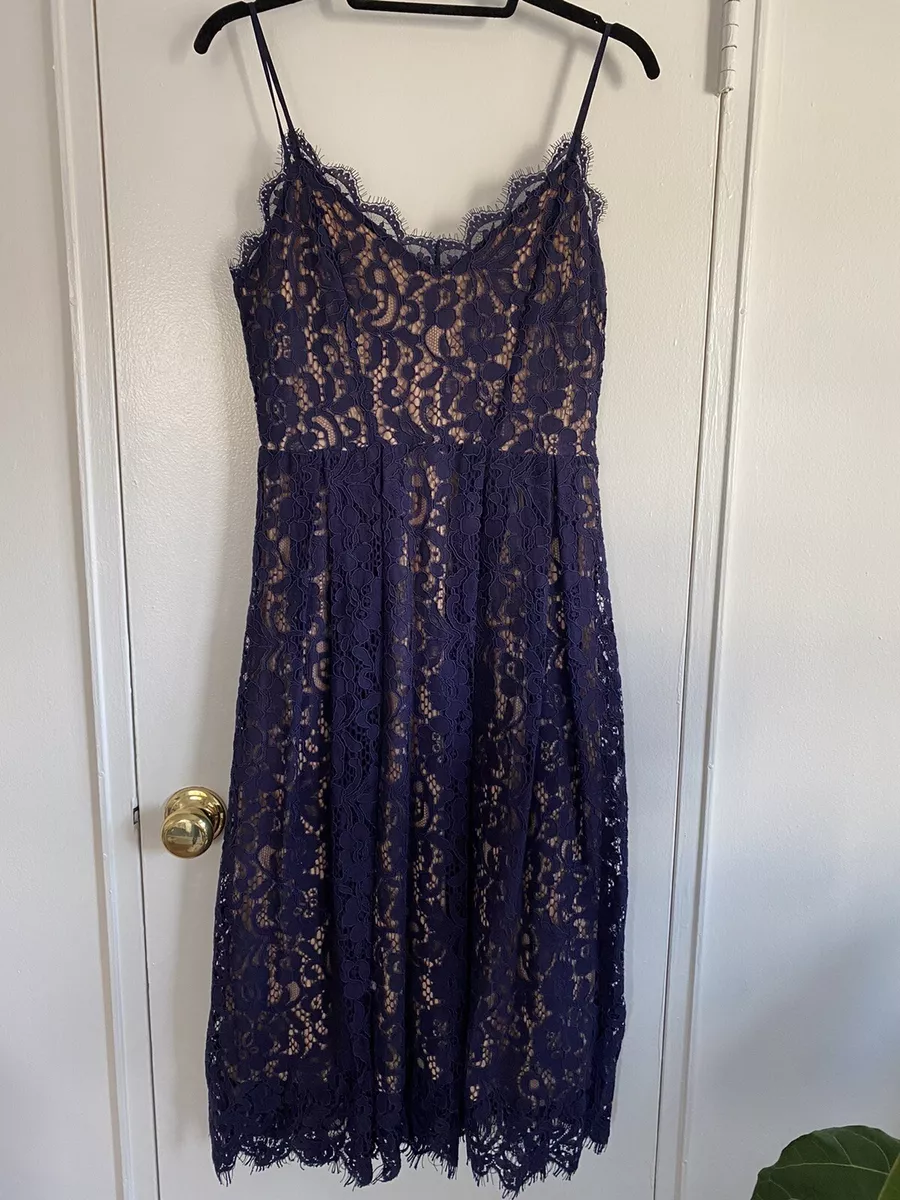 H&m navy sales lace dress