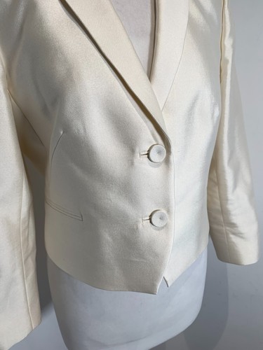 Hobbs cream blazer jacket 12 VGC wedding event wool silk ivory classic - 第 4/9 張圖片