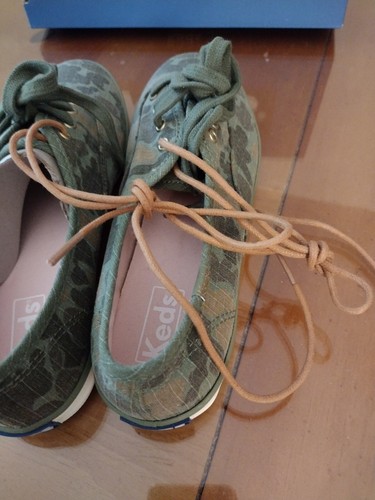 Keds Women's Sz 7.5M Ripstop Olive Green Camouflage Sneakers WF55604 NEW In BOX - Picture 6 of 8