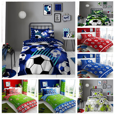 Fußball Bettdecke Steppdecke Bezug Bettwäsche Set oder Spannbettlaken oder Vorhang 