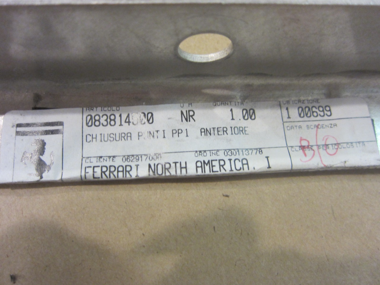 ferrari 458 RH Front End Piece Part# 83814500