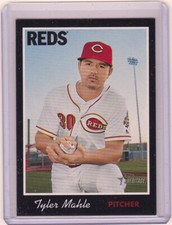 Tyler Mahle Cincinnati Reds 2019 Topps Heritage Black Border 73 SP ONLY 50 Made
