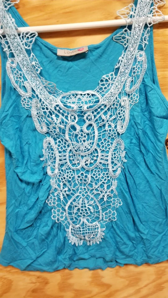 Помада женщин верхний блузка средний без рукавов синий - Изображение 3 из 4