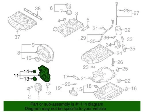 Cubierta de distribución del motor original VW Audi 2008-2014 A5 Quattro A6 Q5 TT 06H-109-210-AG Foto 3 de 3
